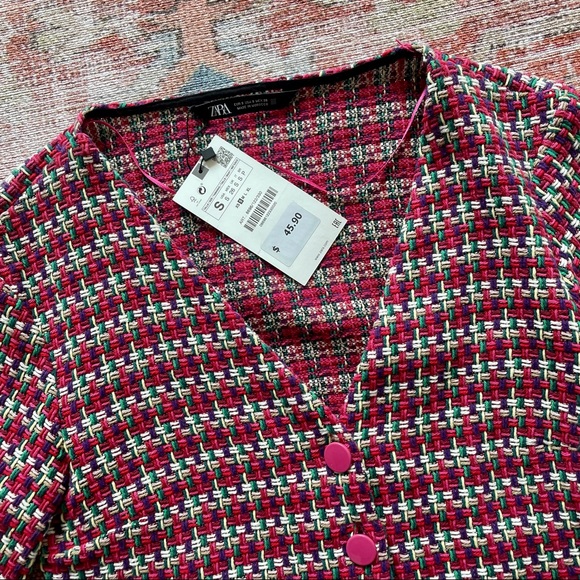 NWOT Zara Frayed Textured Top - Picture 6 of 7